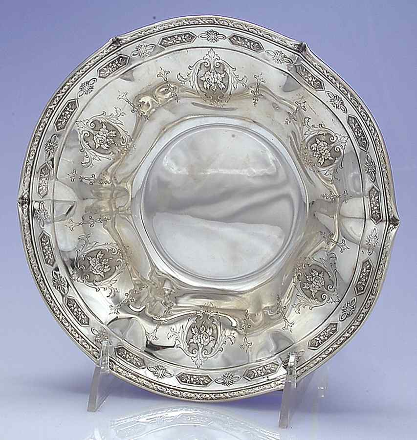 Louis XIV (Sterling, Hollowware) 7" Ruffled Bon Bon Bowl by Towle Silver-1