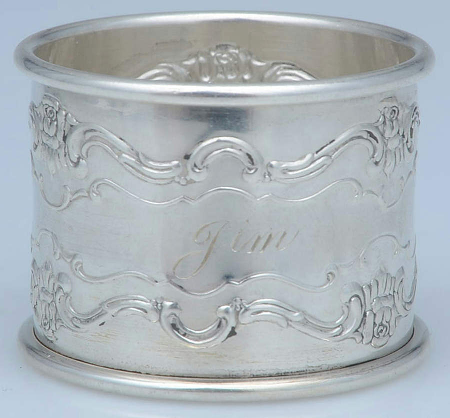 Old Master (Sterling, Hollowware, Towle Mark) Round Napkin Ring by Towle Silver-1