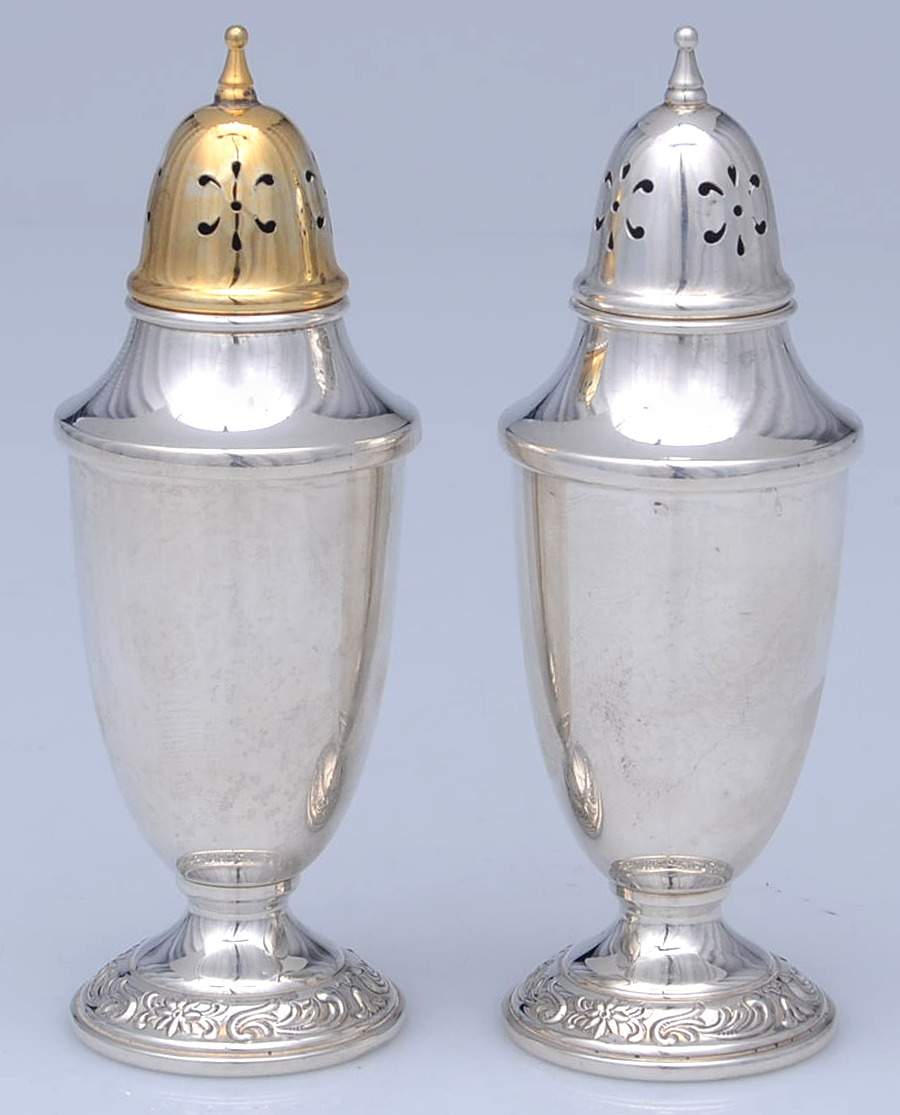 Old Master (Sterling, Hollowware, Towle Mark) Salt & Pepper Set by Towle Silver-1