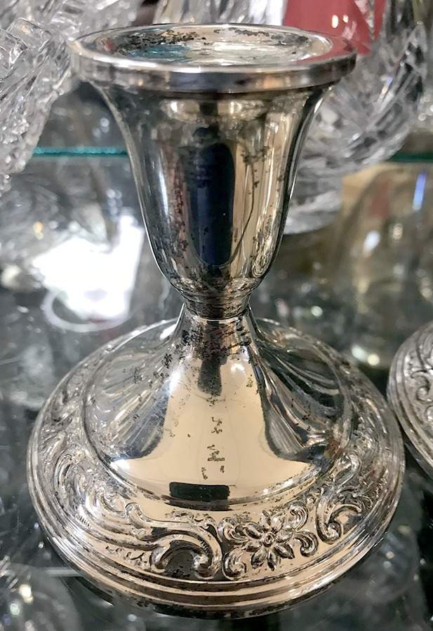 Old Master (Sterling, Hollowware, Towle Mark) Weighted Console Candleholder by Towle Silver-1