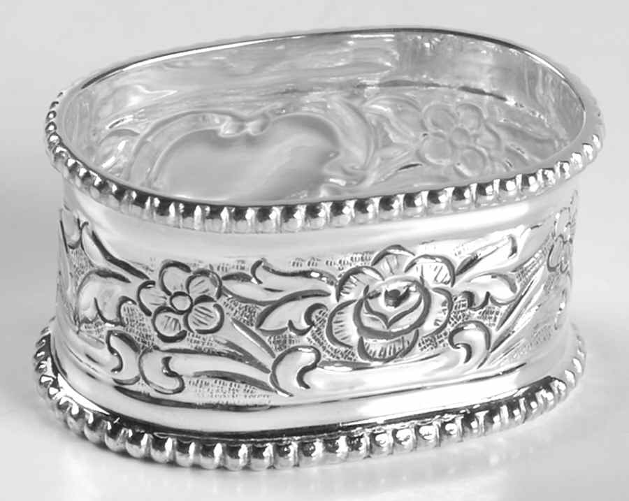 Old Master (Sterling, Hollowware, 4 Marks) Sterling Napkin Ring by Towle Silver-1