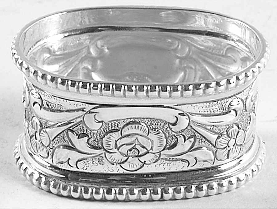 Old Master (Sterling, Hollowware, Towle Mark) Oblong Napkin Ring by Towle Silver-1