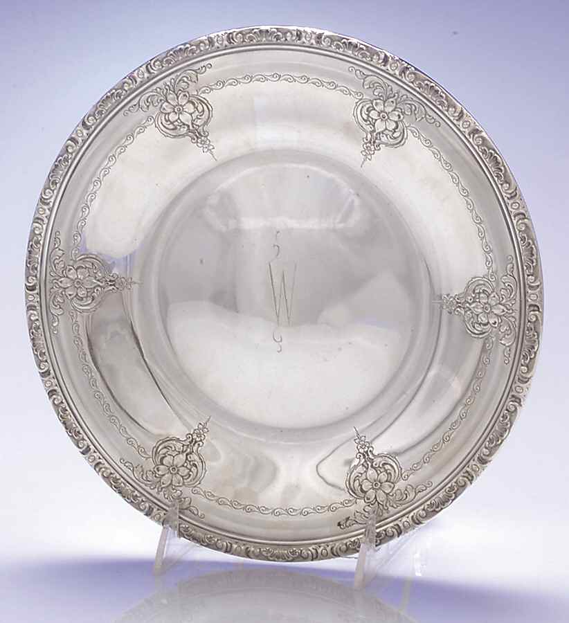 Old Master (Sterling, Hollowware, Towle Mark) Small Sterling Sandwich Plate by Towle Silver-1