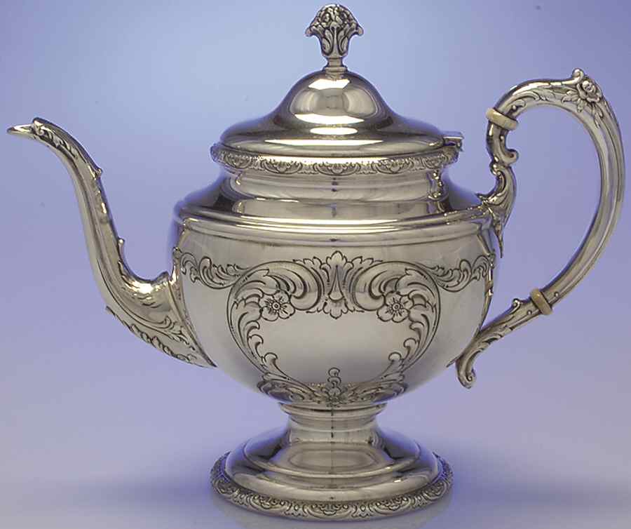 Old Master (Sterling, Hollowware, Towle Mark) Teapot by Towle Silver-1