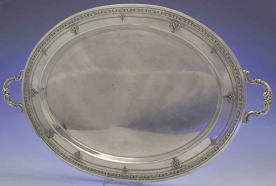 Old Master (Sterling, Hollowware, Towle Mark) Large Waiter Tray by Towle Silver-1