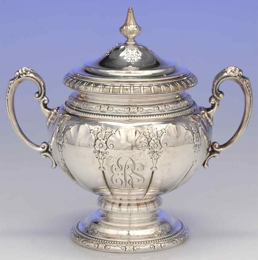 Royal Windsor (Sterling, Hollowware)  Sugar Bowl & Lid by Towle Silver-1