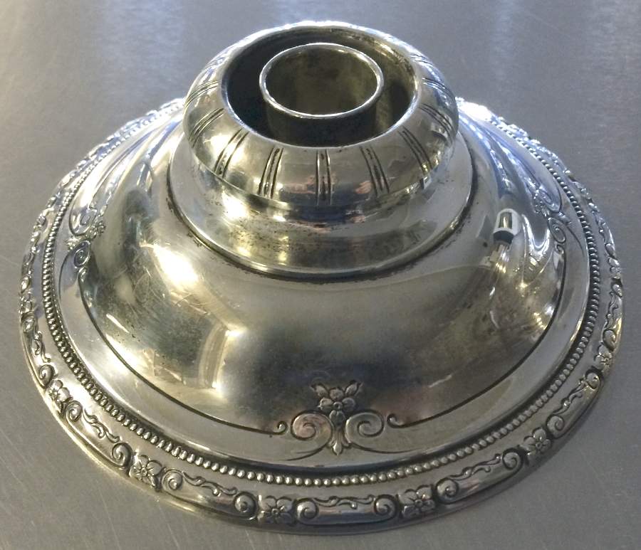 Royal Windsor (Sterling, Hollowware)  Weighted Console Candleholder by Towle Silver-1