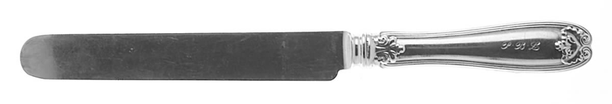 Colonial (Sterling, 1895, Monograms) Blunt Hollow Knife with Bolster by Tiffany & CO SILVER-1