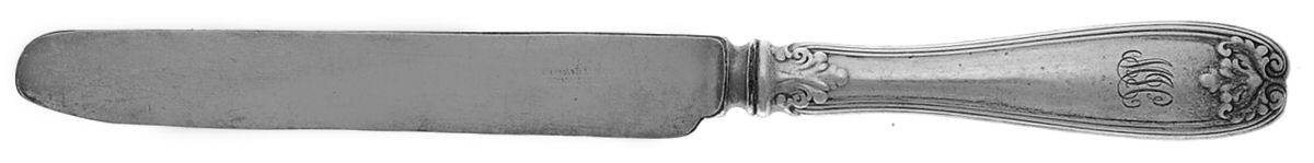Colonial (Sterling, 1895, Monograms) Blunt Hollow Knife with Bolster by Tiffany & CO SILVER-1