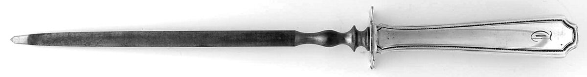 Lady Constance (Sterling, 1922) Large Steel Rod Knife Sharpener by Towle Silver-1