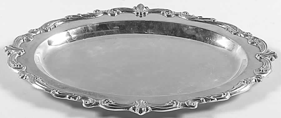 Old Master(Silverplate, Holloware, Scroll Edge) 11" Oval Dessert Tray by Towle Silver-1