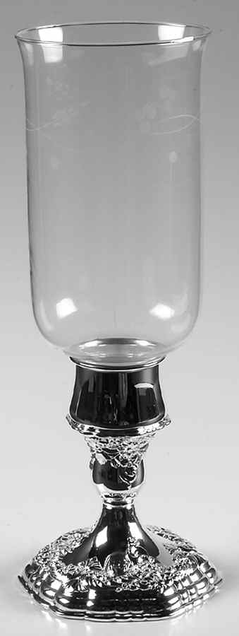 Old Master(Silverplate, Holloware, Scroll Edge) Hurricane Lamp and Globe by Towle Silver-1