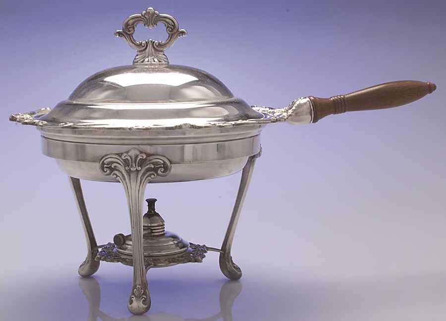 Old Master(Silverplate, Holloware, Scroll Edge) Silverplate Chafing Dish by Towle Silver-1