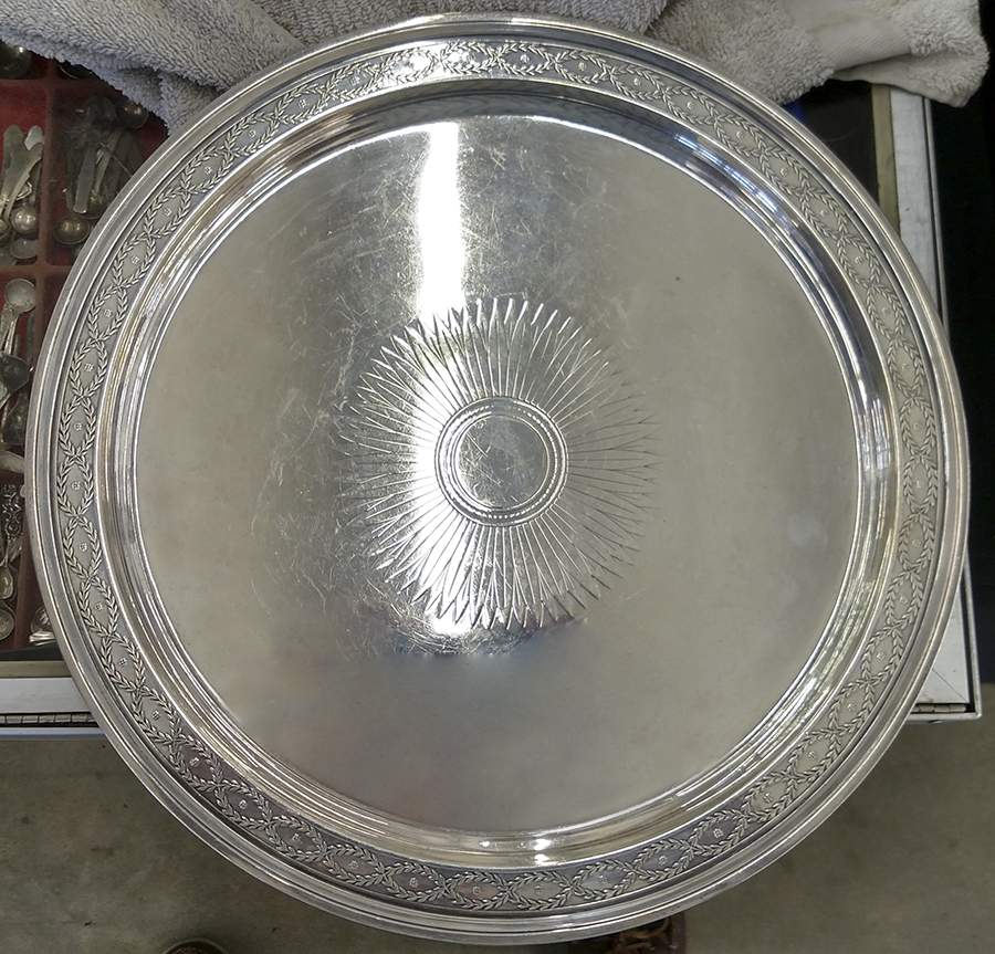 Winthrop (Sterling, 1909, Hollowware) 15" Round Tray by Tiffany & CO SILVER-1