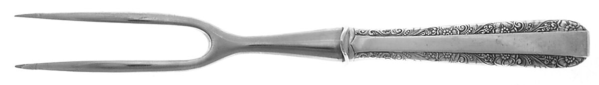 Candlelight (Sterling, 1934, No Monos) Small Carving Fork Stainless Prong W/Sterling Guar by Towle Silver-1
