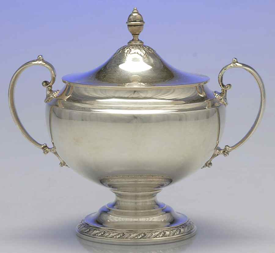 Candlelight (Sterling, Hollowware) Sugar Bowl & Lid by Towle Silver-1
