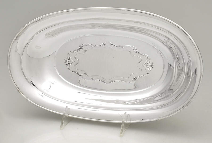 French Provincial (Sterling, 1948, Hollowware) 11" Bread Tray by Towle Silver-1