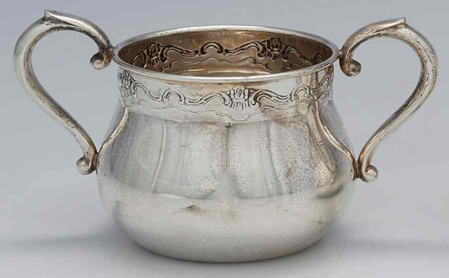French Provincial (Sterling, 1948, Hollowware) Mini Open Sugar Bowl by Towle Silver-1