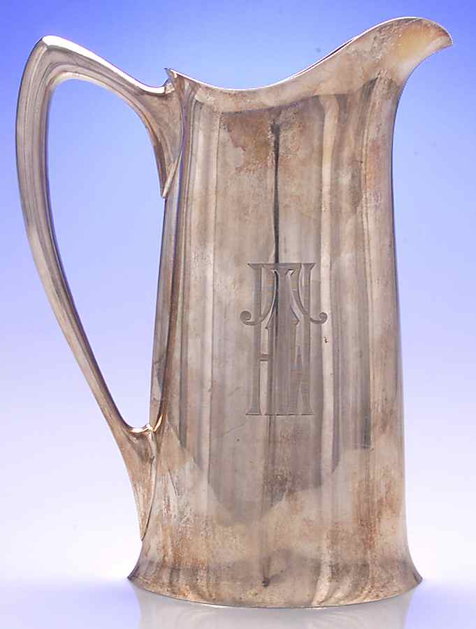 Lafayette-Plain (Sterling, 1905, Hollowware) Sterling Water Pitcher by Towle Silver-1
