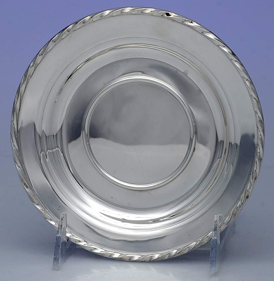 Silver Flutes (Sterling, 1941, Hollowware) Underplate for Sterling Gravy Boat by Towle Silver-1