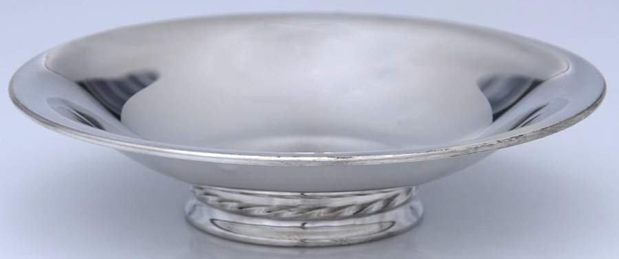 Silver Flutes (Sterling, 1941, Hollowware) Small Sterling Bon Bon Bowl by Towle Silver-1
