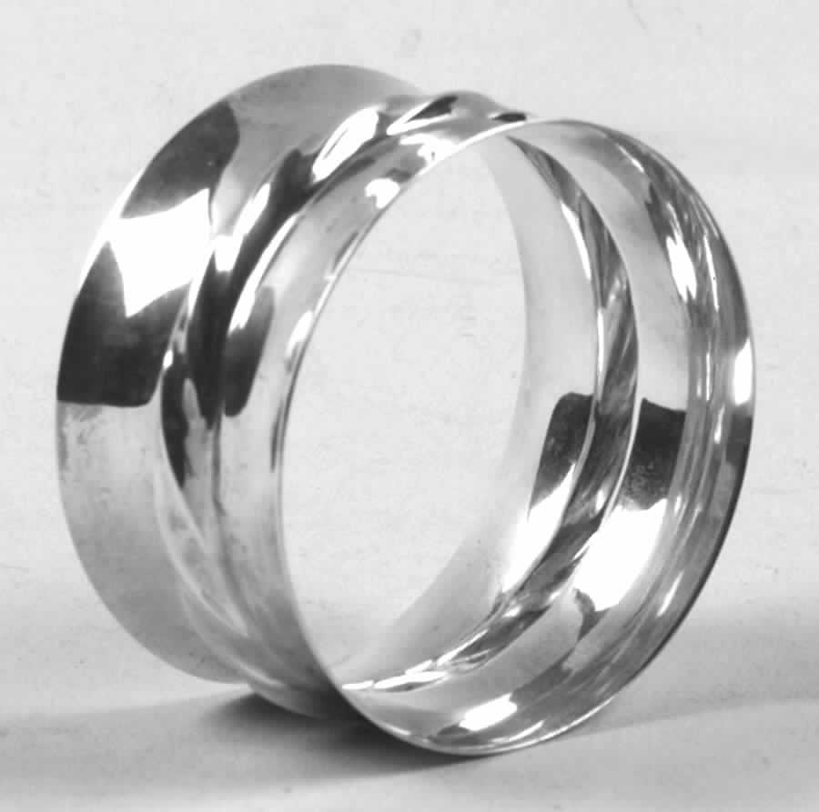 Silver Flutes (Sterling, 1941, Hollowware) Sterling Napkin Ring by Towle Silver-1