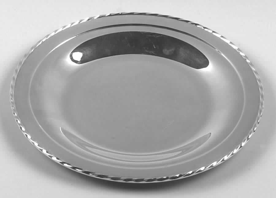 Silver Flutes (Sterling, 1941, Hollowware) 10" Sandwich Plate by Towle Silver-1