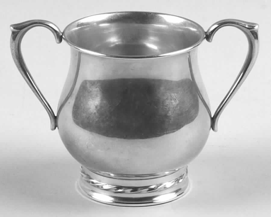 Silver Flutes (Sterling, 1941, Hollowware) Mini Open Sugar Bowl by Towle Silver-1