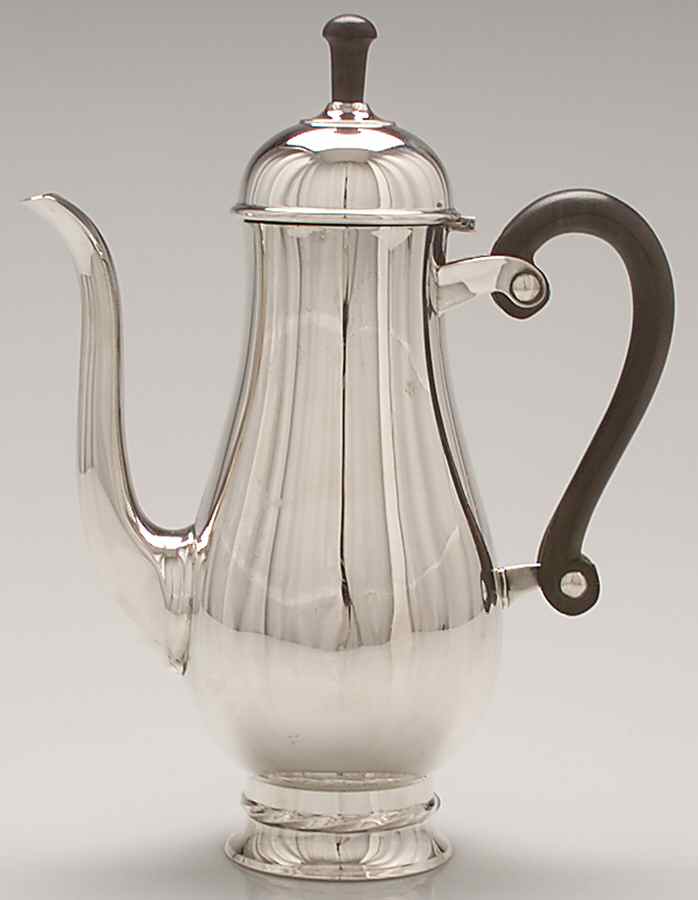 Silver Flutes (Sterling, 1941, Hollowware) Mini Coffee Pot by Towle Silver-1