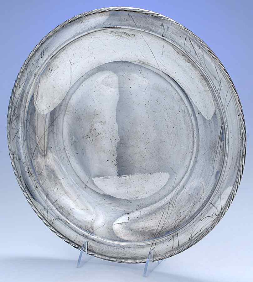 Silver Flutes (Sterling, 1941, Hollowware) 13" Sandwich Plate by Towle Silver-1