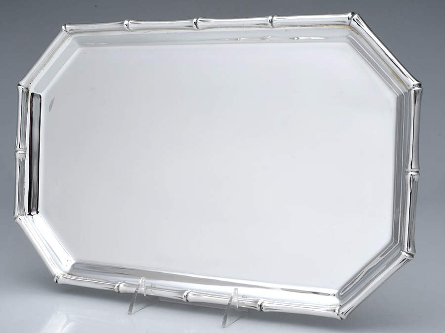 Bamboo (Sterling, 1961, Hollowware) Large Waiter Tray by Tiffany & CO SILVER-1