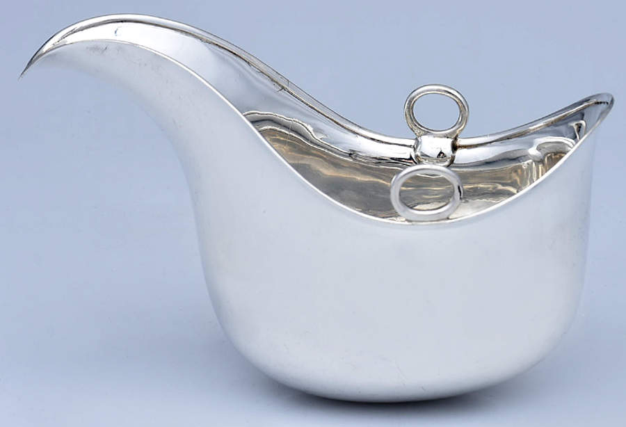 Chrysanthemum (Strl, 1880, Hlwr, 925-1000, FloralEdge) Liner for Sauce Boat by Tiffany & CO SILVER-1
