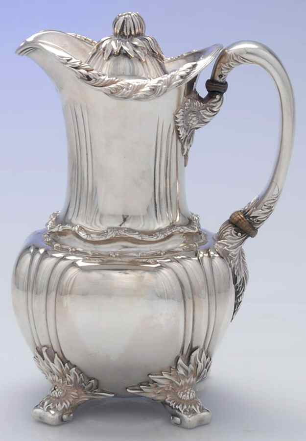 Chrysanthemum (Strl, 1880, Hlwr, 925-1000, FloralEdge) Chocolate Pot by Tiffany & CO SILVER-1