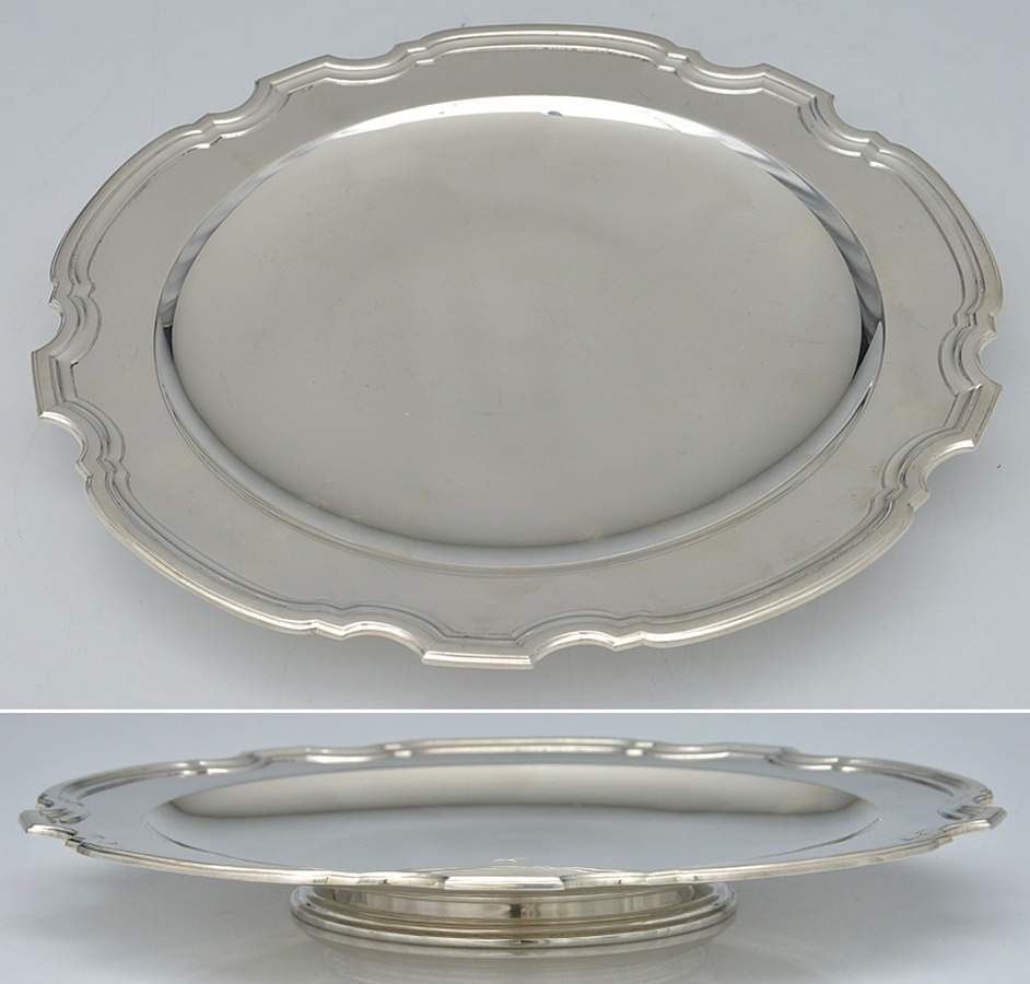 Hampton (Sterling, 1934, Hollowware) 10" Footed Cake Plate by Tiffany & CO SILVER-1