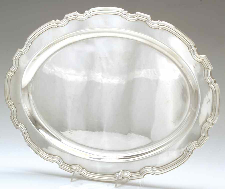 Hampton (Sterling, 1934, Hollowware) 18" Oval Serving Platter by Tiffany & CO SILVER-1