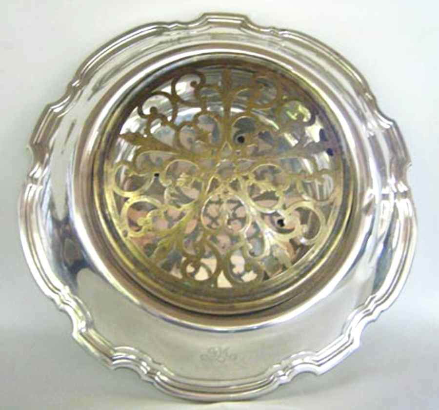 Hampton (Sterling, 1934, Hollowware) Centerpiece with Silverplate Frog by Tiffany & CO SILVER-1