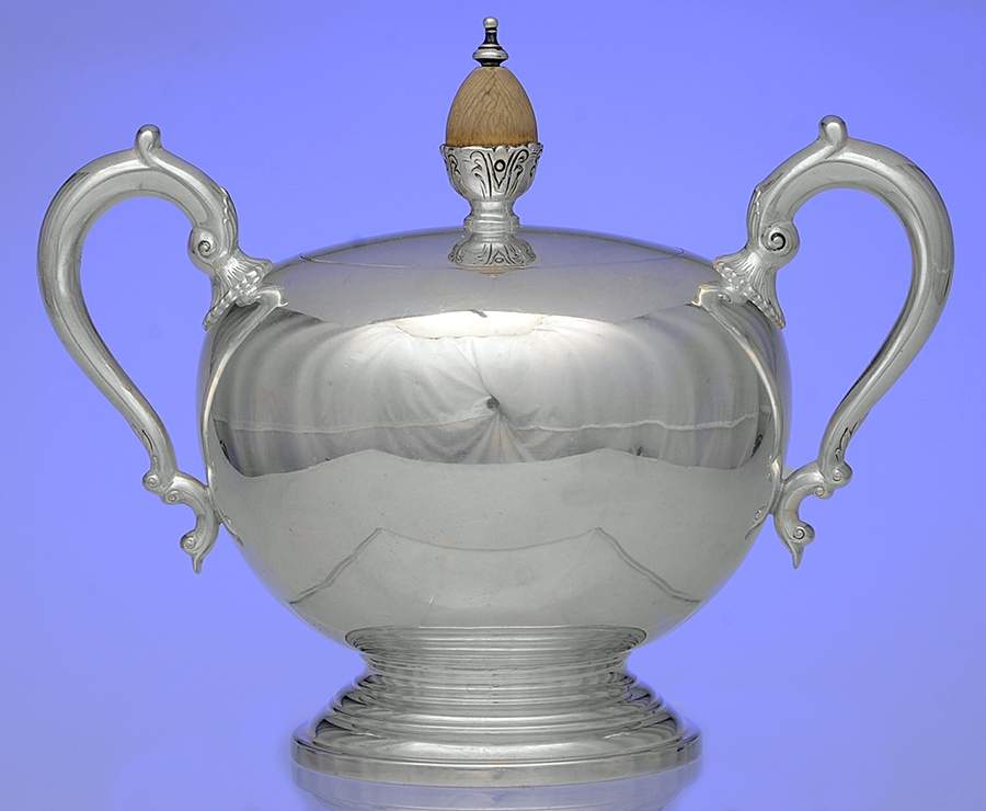 Hannah Hull (Sterling, 1927, Hollowware) Sugar Bowl & Lid by Tuttle-1