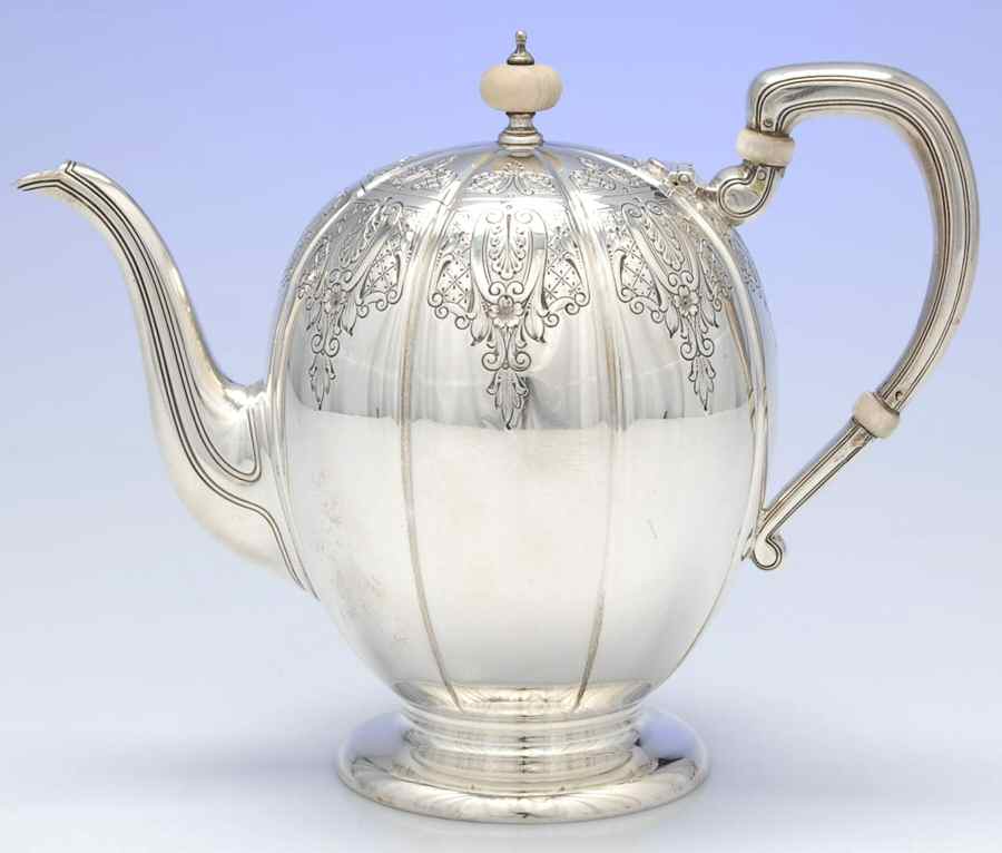 Windsor Castle (Sterling, Hollowware, Hand Chased) Coffee Pot by Tuttle-1