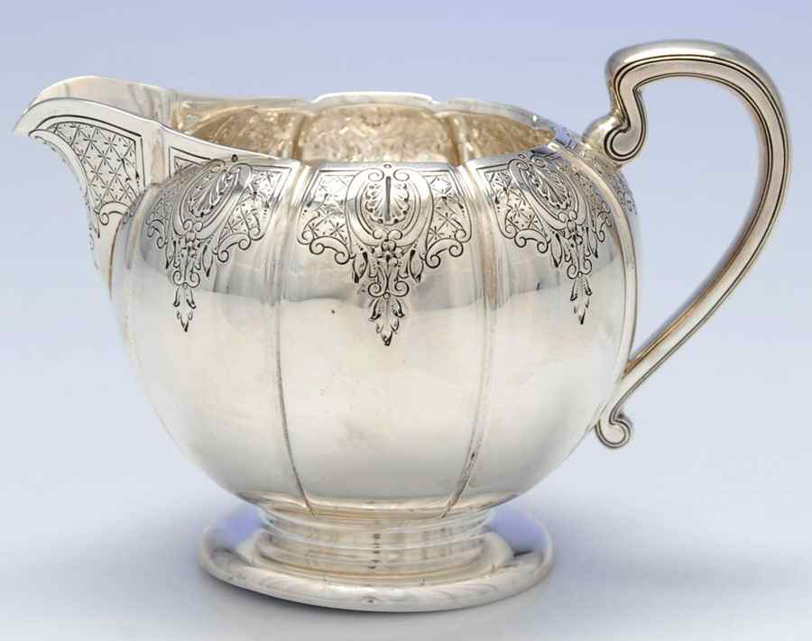 Windsor Castle (Sterling, Hollowware, Hand Chased) Creamer by Tuttle-1