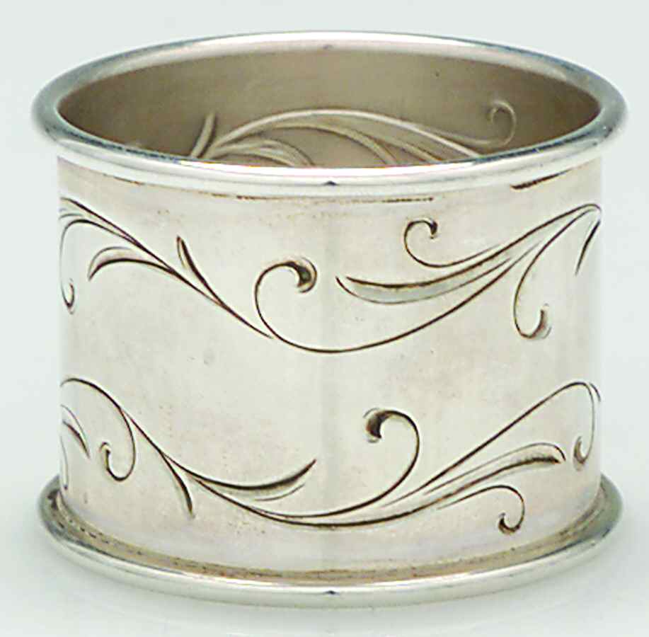 Awakening (Sterling, 1958, Hollowware) Napkin Ring by Towle Silver-1