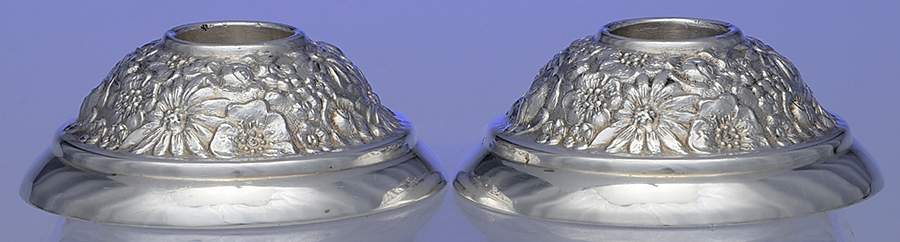 Contessina (Silverplate, Hollowware) Pair of Silverplate Console Candleholders by Towle Silver-1
