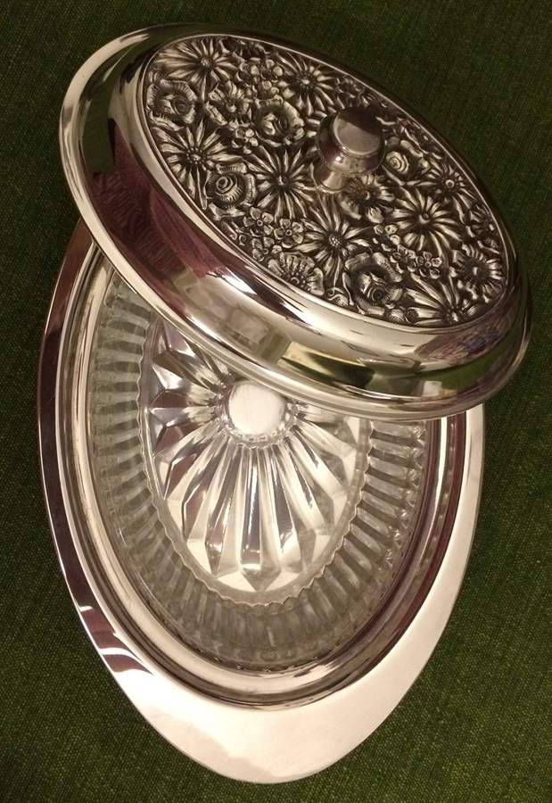 Contessina (Silverplate, Hollowware) 1/4lb Covered Butter with Liner by Towle Silver-1