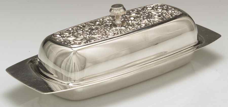Contessina (Silverplate, Hollowware) 1/4 Pound Covered Butter & Liner by Towle Silver-1