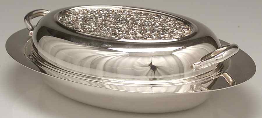 Contessina (Silverplate, Hollowware) Double Vegetable Bowl by Towle Silver-1