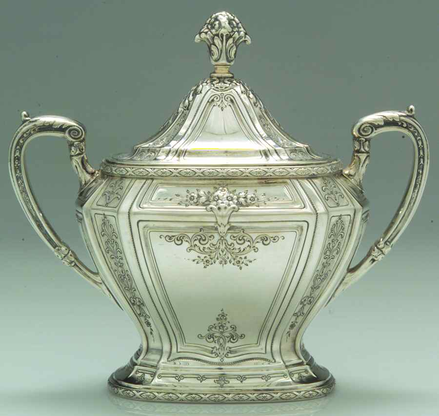 D'Orleans (Sterling, 1923, Hollowware) Sugar Bowl & Lid by Towle Silver-1