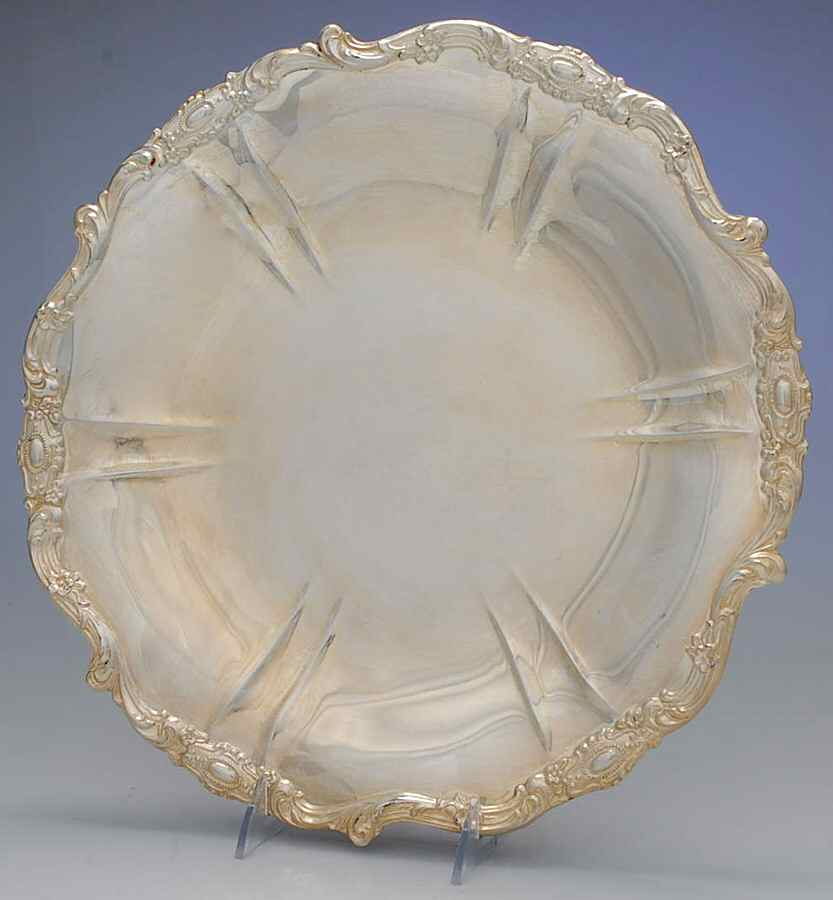 King Richard (Silverplate, Hollowware) 13" Sandwich Plate by Towle Silver-1