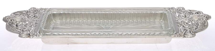 King Richard (Silverplate, Hollowware) Silverplate Cranberry Dish with Glass Liner by Towle Silver-1