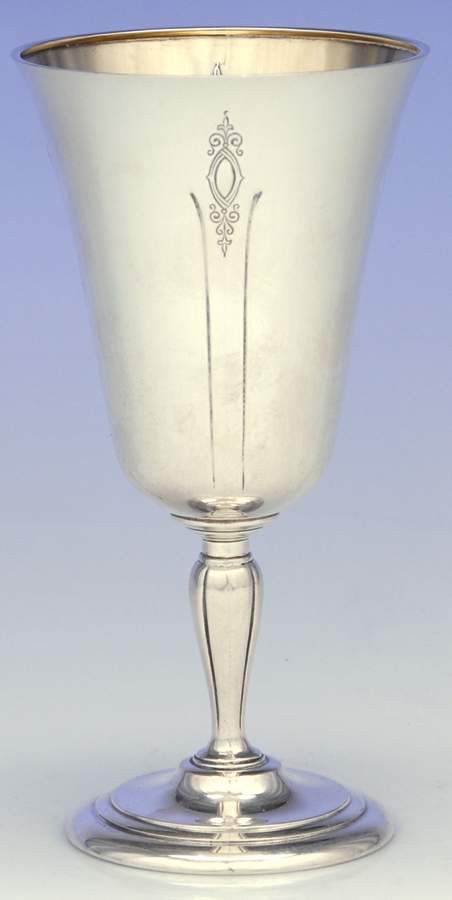 Lady Diana (Sterling, 1929, Hollowware) Sterling Chased Water Goblet by Towle Silver-1