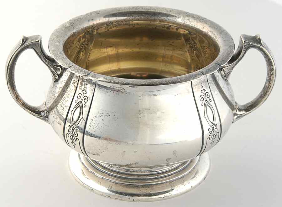Lady Diana (Sterling, 1929, Hollowware) Mini Open Sugar Bowl by Towle Silver-1