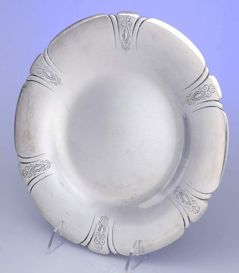 Lady Diana (Sterling, 1929, Hollowware) 10" Sandwich Plate by Towle Silver-1
